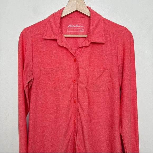 Eddie Bauer Womens Size Small Button Collar Wicking Pocket Long Sleeve  Top - Picture 4 of 14